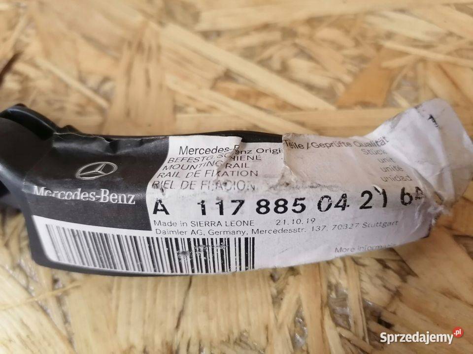 MERCEDES CLA W117 ŚLIZG ZDERZAK PRAWY TYŁ wielkopolskie Pleszew sprzedam