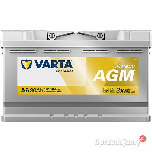 Varta Dynamic AGM A6 12V 80 Ah 800 A STARTSTOP Nowy Sącz