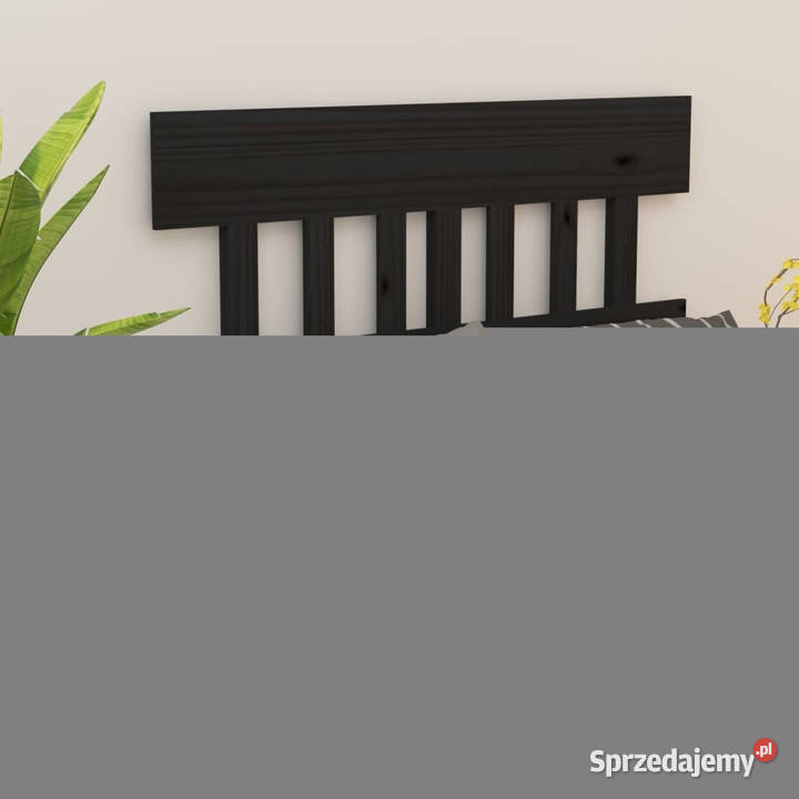 Wezgłowie łóżka czarne 1235x3x81 lite drewno Warszawa