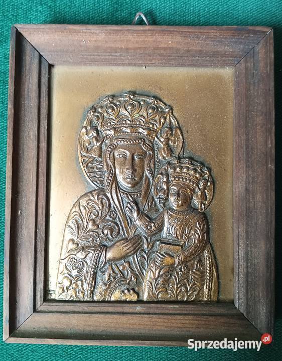 Matka Boska Częstochowska płaskorzeźba vintage małopolskie Zbylitowska Góra sprzedam