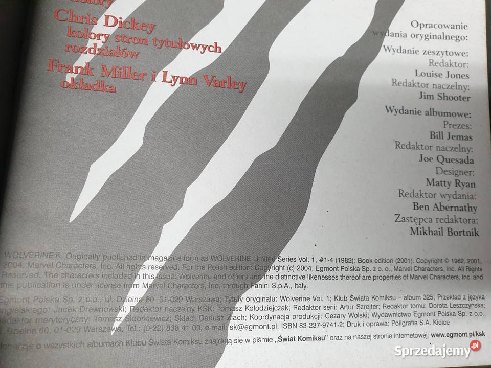Wolverine Frank Miller wydanie pierwsze pomorskie Gdynia