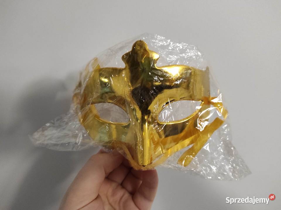 Złota maska karnawałowa nowa