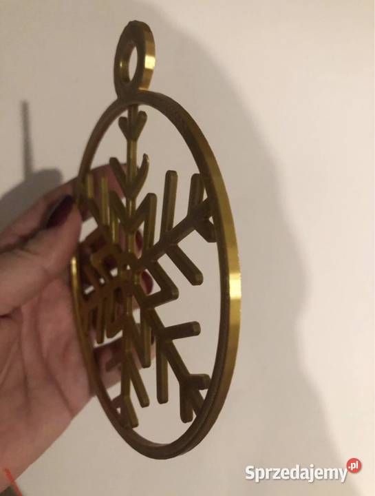 Złota bombka Śnieżka na choinkę inny kolor Kłodawa