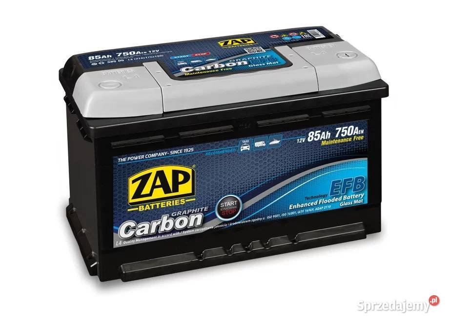 Akumulator ZAP CARBON EFB STARTSTOP 85Ah 750A Radom