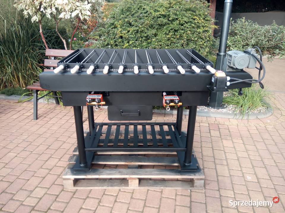 Grill na szaszłyki gazowy węglowy blacha 6 mm wielkopolskie Damasławek