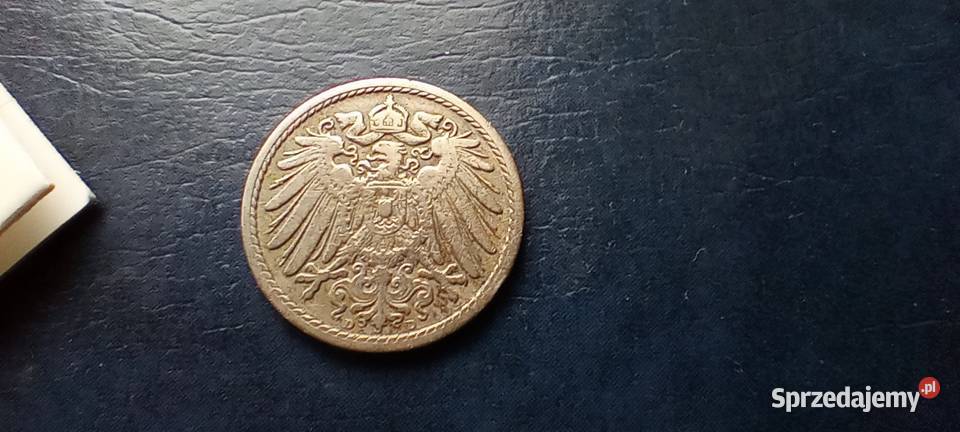 Stare monety 5 fenig 1900 D Niemcy Lesko