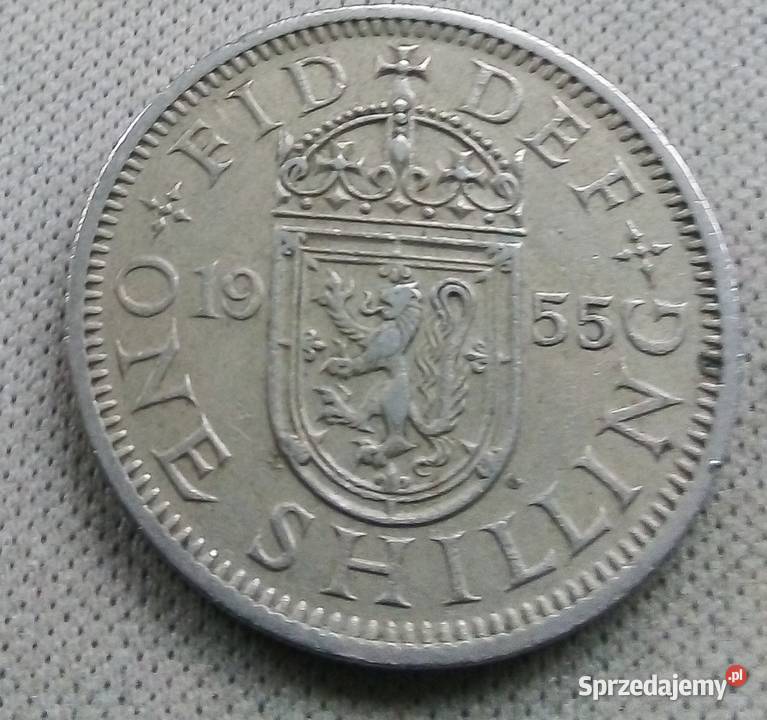 WIELKA BRYTANIAONE SHILING1955 r Numizmatyka mazowieckie Legionowo