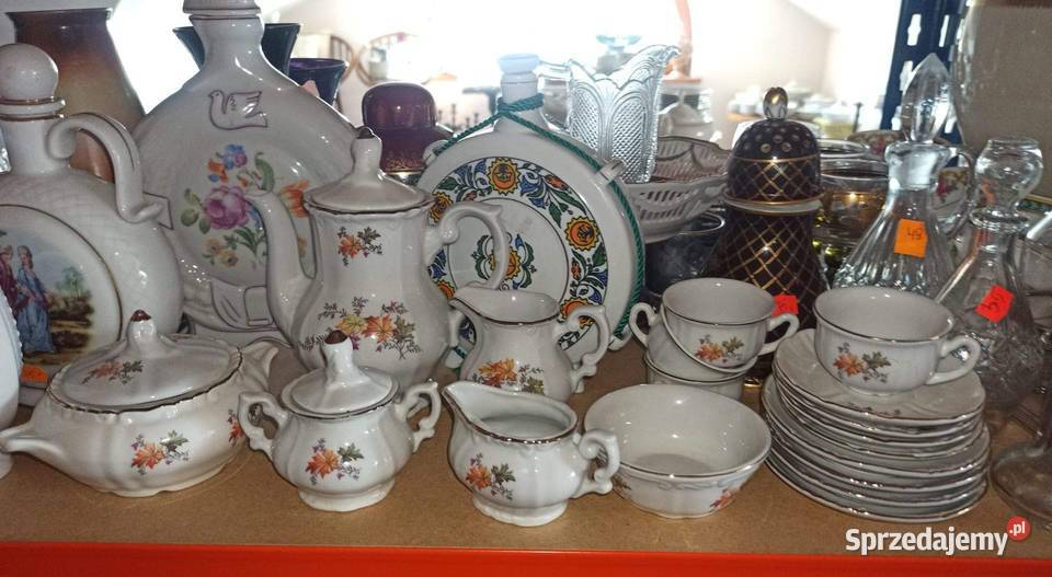 Serwis Miniaturka w jesienne kwiatuszki M Porcelana i szkło pomorskie Gdańsk