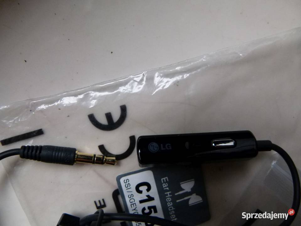 Słuchawki zestaw słuchawkowy LG dokanałowe jack Zestawy słuchawkowe sprzedam