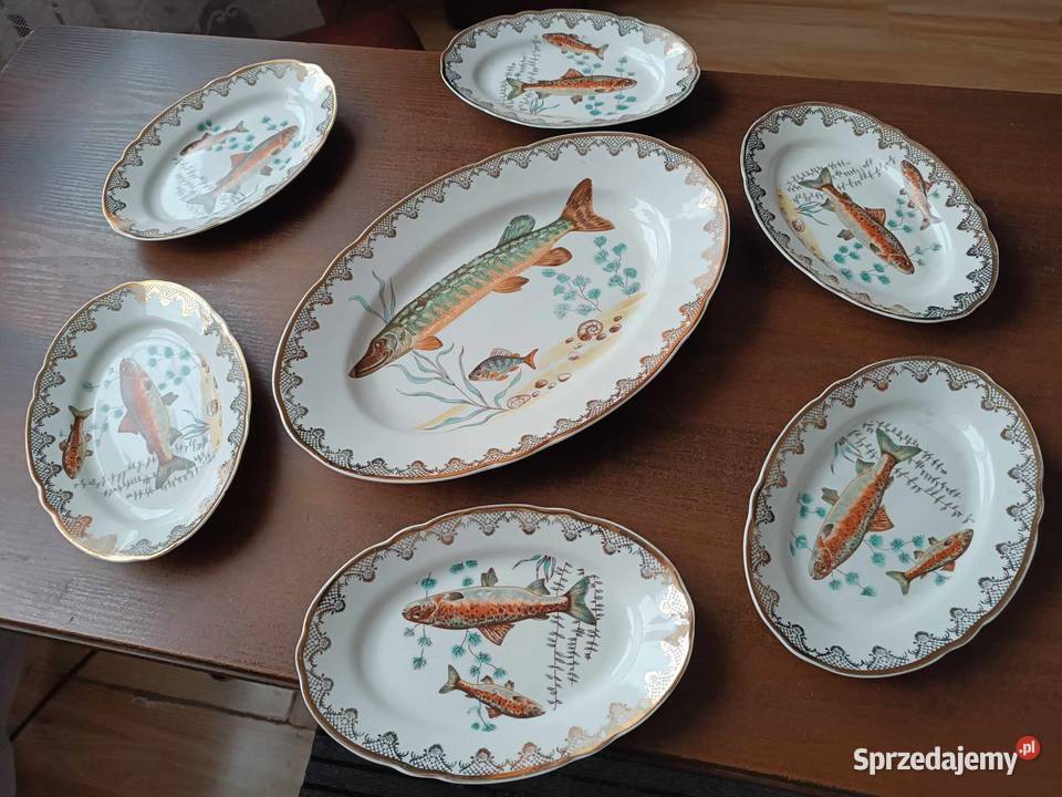 Półmisek Ćmielów Porcelana Ryby 61 Końskie