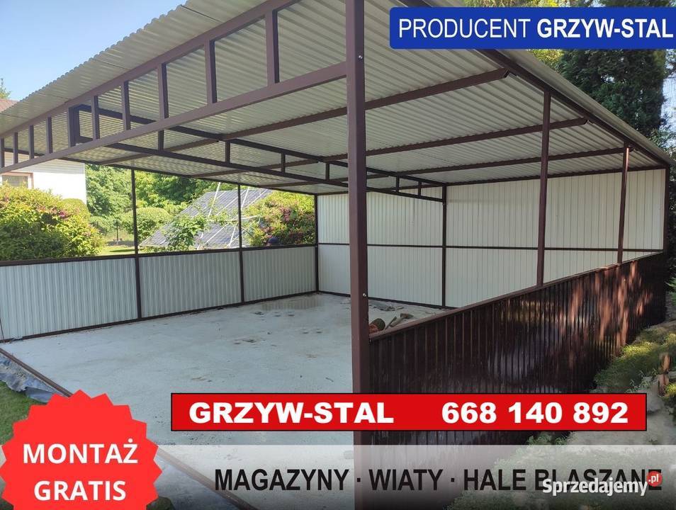 Małe Zadaszenie Garaż WIATA HALA MAGAZYN Sprzedaż Myślenice