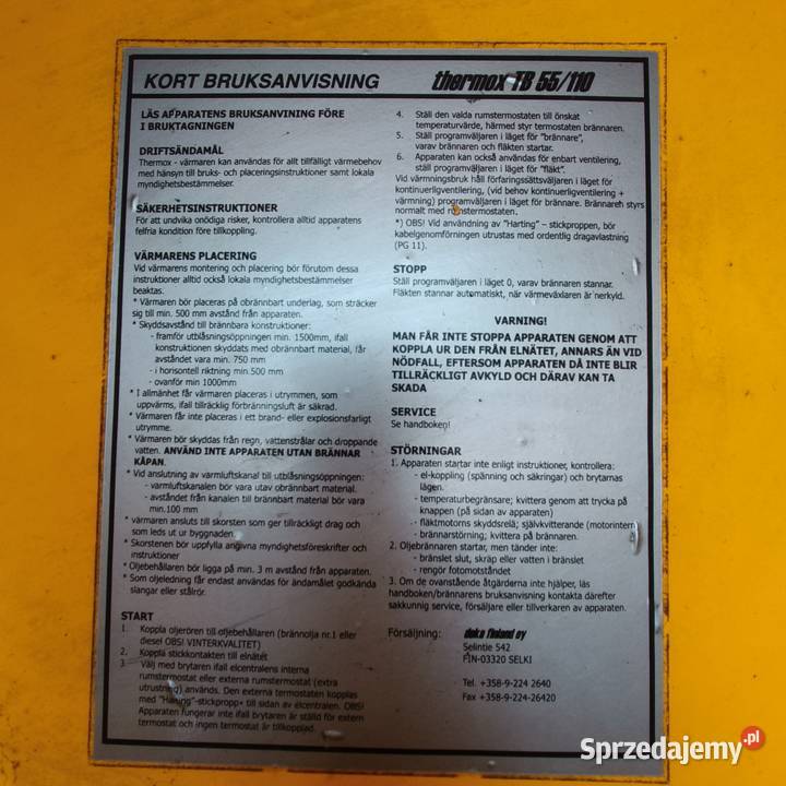 Nagrzewnica dmuchawa Thermox TB Staw