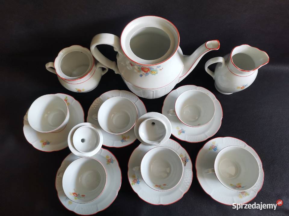Stary przedwojenny serwis kawowy porcelana śląskie Katowice