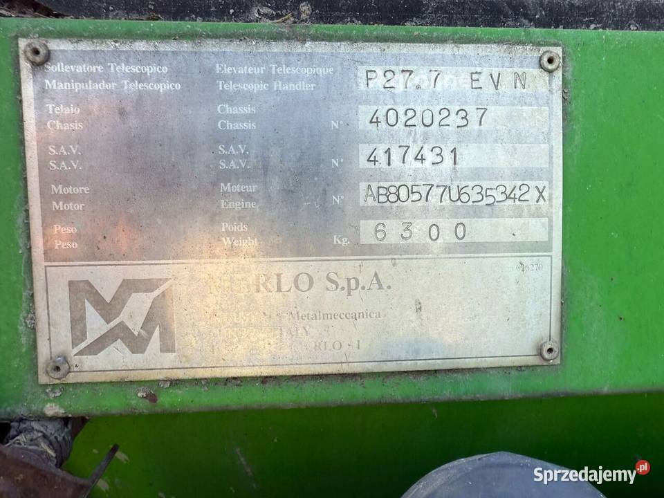 Ładowarka rolnicza Merlo P 277 EVN Łomazy sprzedam