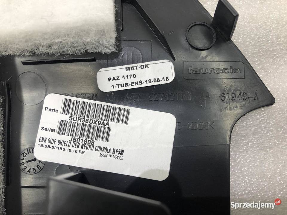 OSŁONA TUNELU PRAWA JEEP COMPASS II 5ur36dx9aa