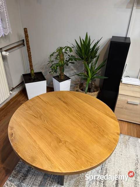 Stolik kawowy dębowy loft 81 47cm Żywiec