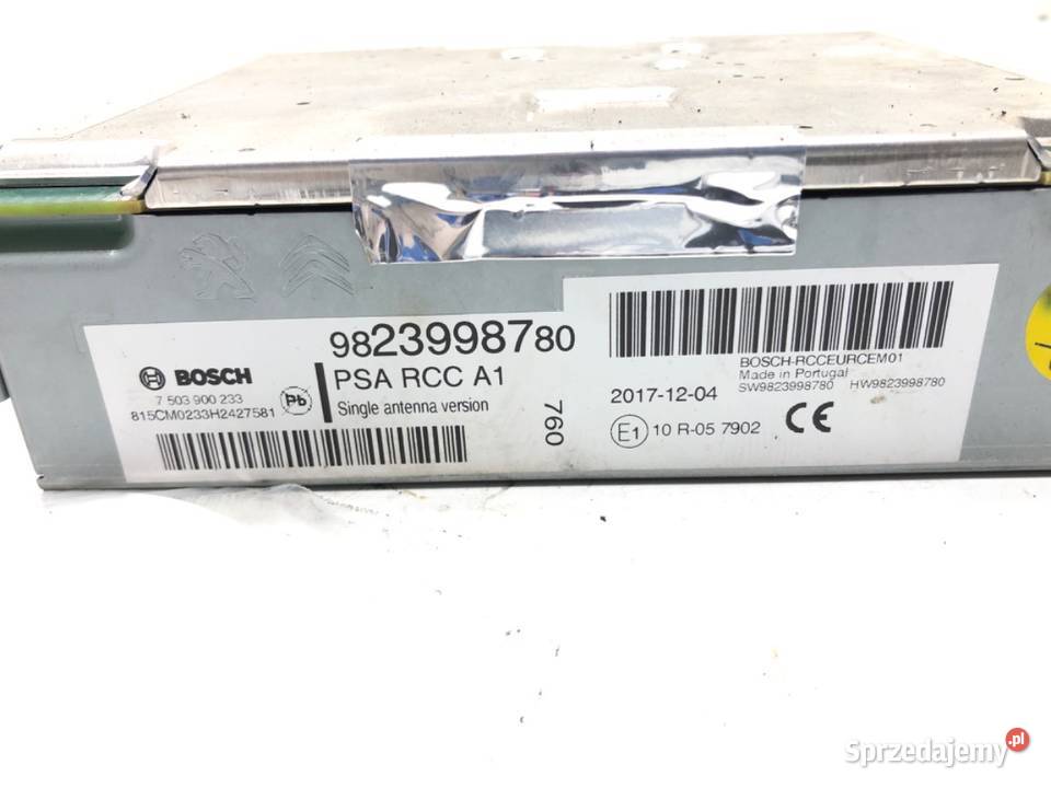 RADIO CITROEN C4 CACTUS 9823998780 ODTWARZACZ osobowe