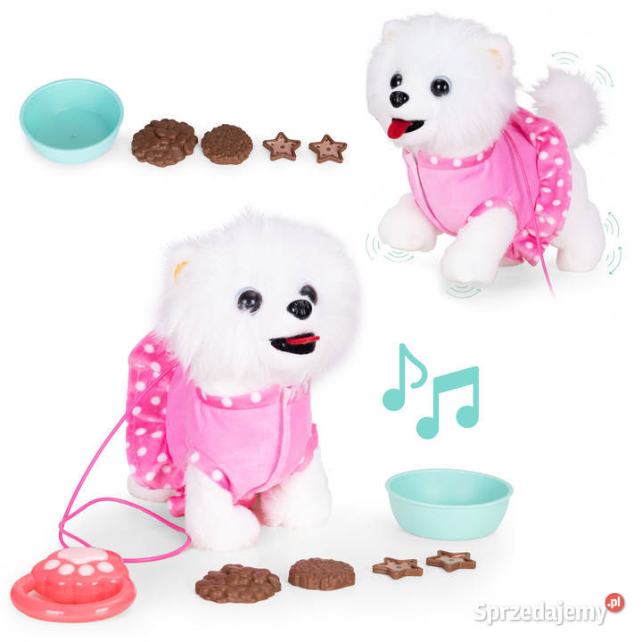 Interaktywny piesek na smyczy chodzi i merda opolskie