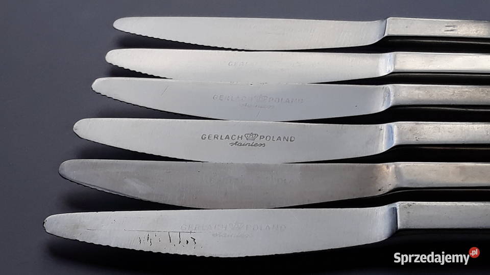 Noże 2 KONWALIE Gerlach sztućce PRL Dąbrowa Górnicza