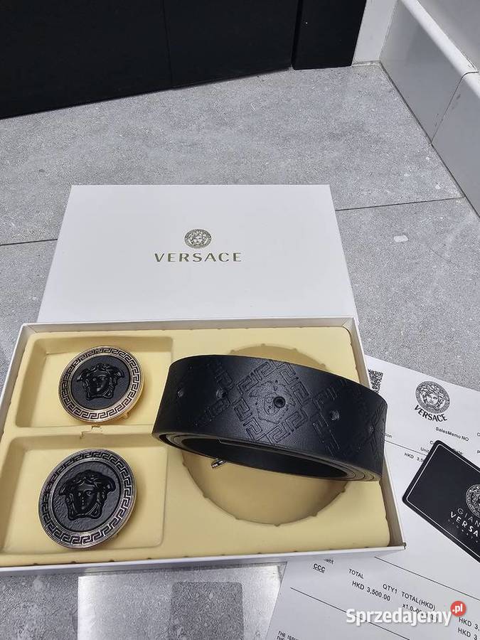 Versace pasek 2 klamry skóra wielkopolskie Poznań