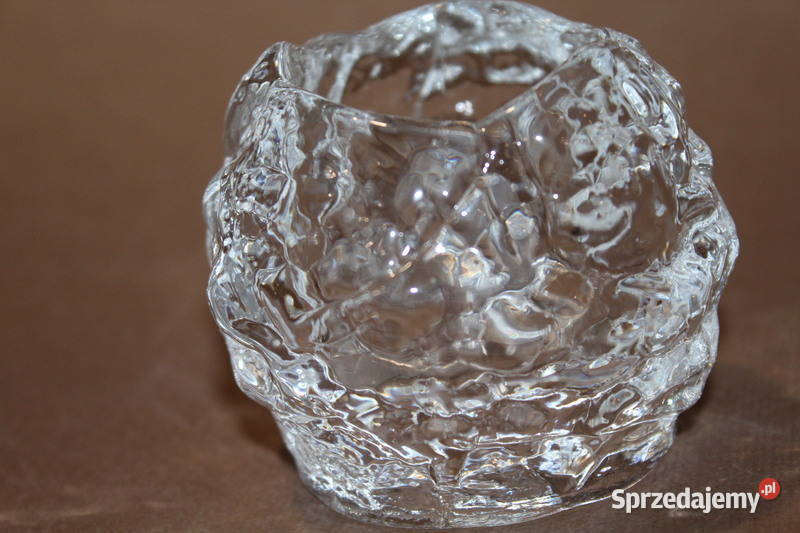 Świecznik Kosta Boda Snowball lodowa luka z lat Szczecin
