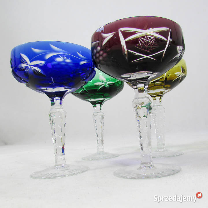 Komplet kieliszków Huta Józefina Polska lata 30