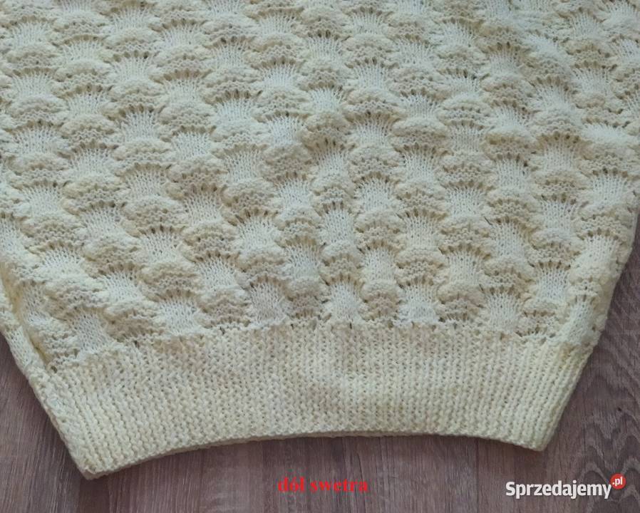 Sweter damski WŁÓCZKA żółty Hajnówka sprzedam