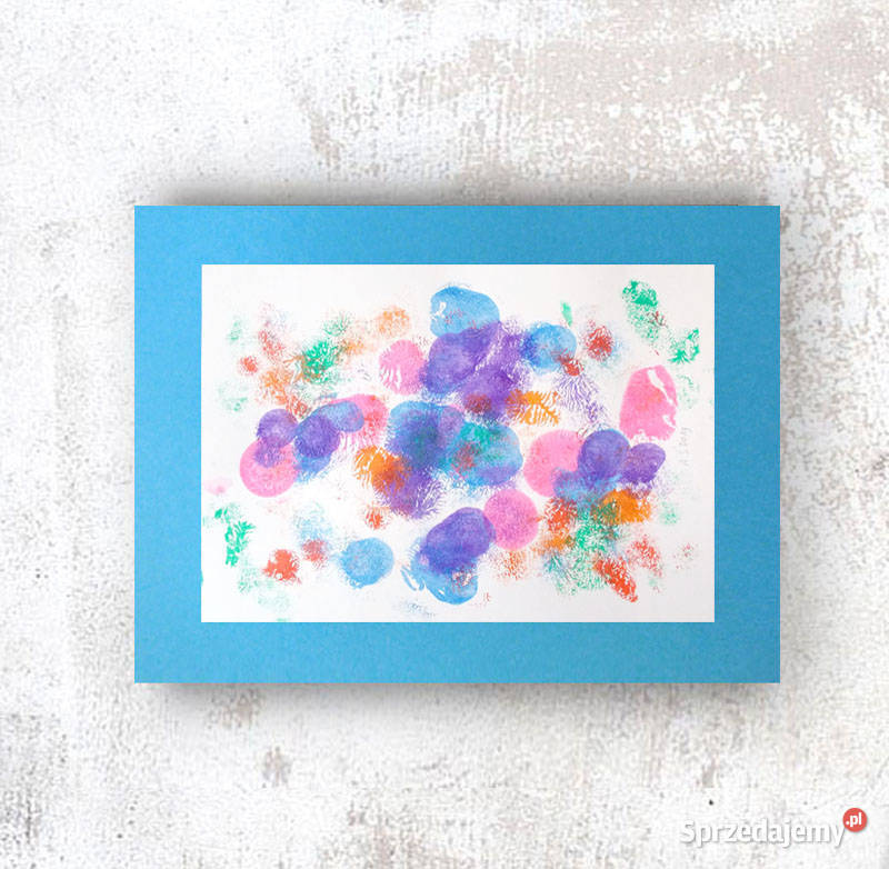 niebieska abstrakcja na ścianę abstrakcyjny sprzedam