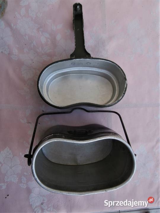 Aluminiowa manierka i menażka wojskowa 1955r Warszawa