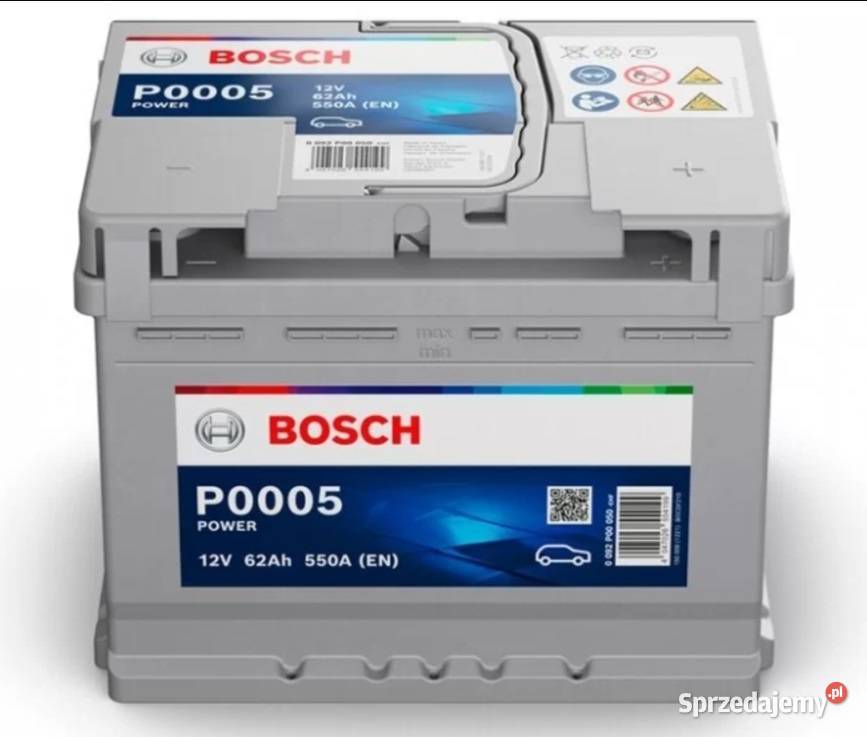 Akumulator Bosch 62Ah 550A EN P0005 Darmowa Rzeszów