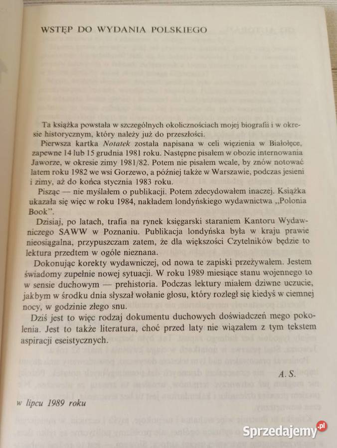 Z Notatnika Stanu Wojennego Andrzej Szczypiorski