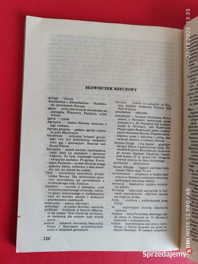 Rzym czasów Nerona J I Kraszewski wyd 1987 r Antykwariat Katowice