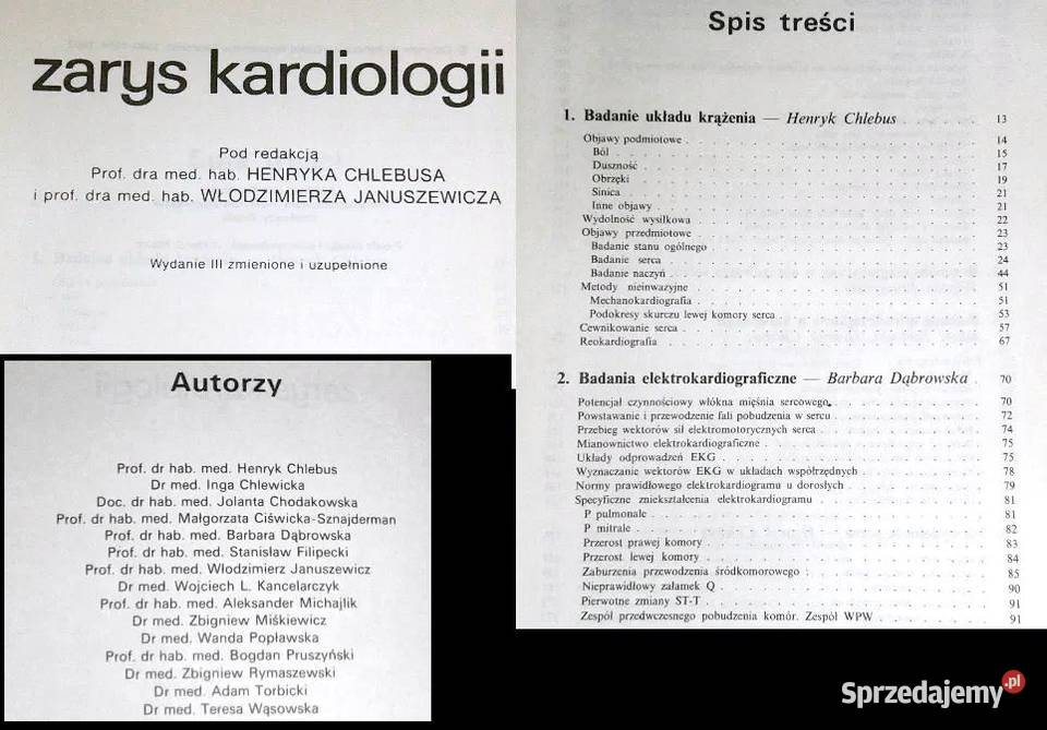 Zarys kardiologii Henryk Chlebus Włodzimierz miękka Chełm sprzedam