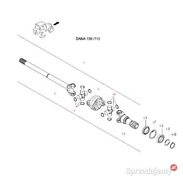 Zwolnica kompletna Dana 735112 F712301020250 Wilkowo sprzedam