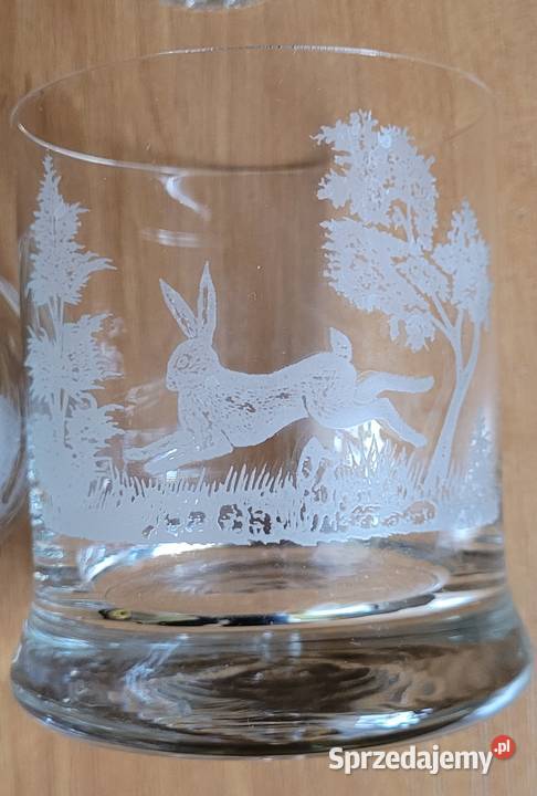 Szklanki do whisky prl motyw myśliwski plus śląskie Katowice sprzedam