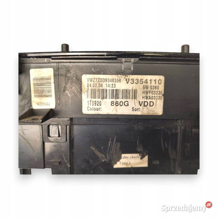 LICZNIK ZEGARY 1T0920860G VW Touran I 19 20 TDI osobowe Chełm