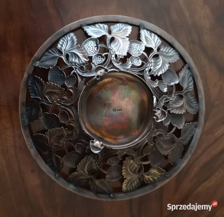 Platerowana patera HEFRA wzór poziomki PRL sprzedam