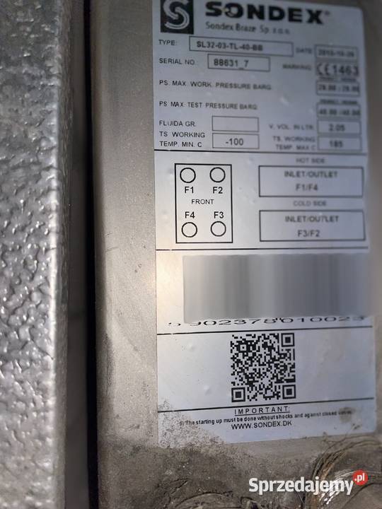 Wymiennik Sondex Sl3203TL mazowieckie Siedlce