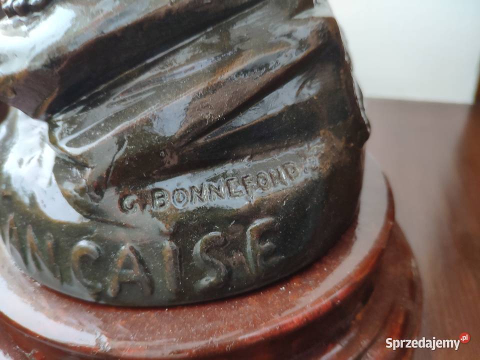 Figuralna sygnowana ogromna emaliowana lampa Kraków