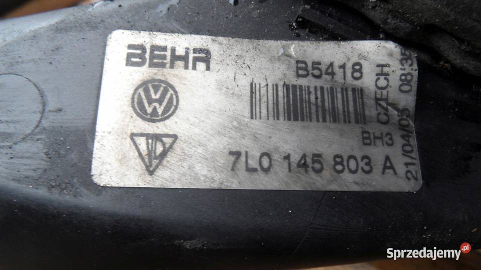 VW TOUAREG I 25 TDI 05r intercooler 7L0145803A sprzedam