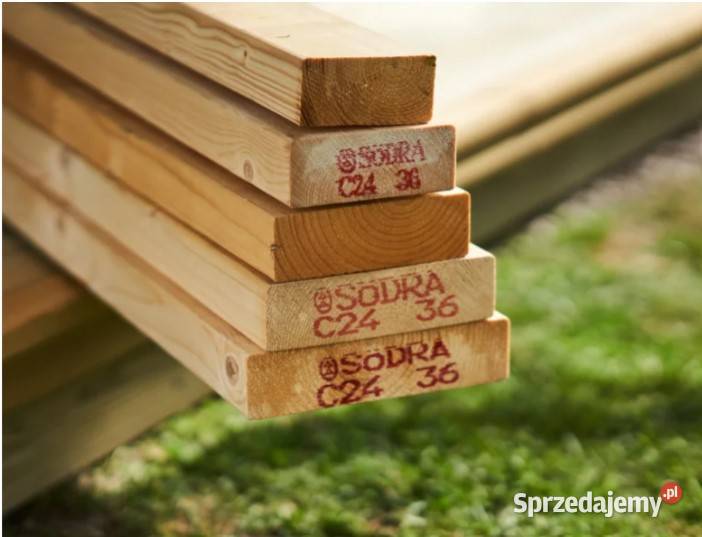 Drewno konstrukcyjne c24 45x120 suszone Sodra Łysiec sprzedam