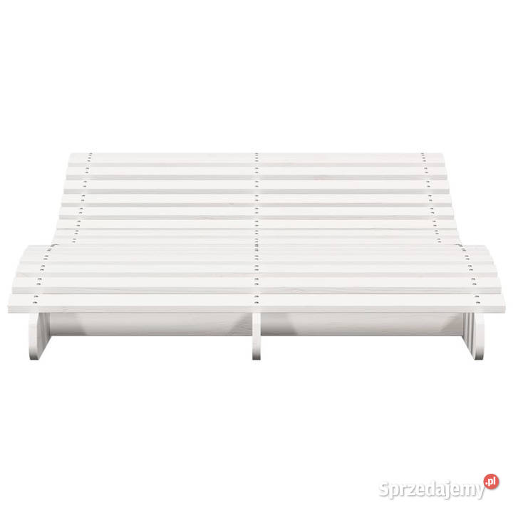 Leżak biały 205x110x315 lite drewno sosnowe