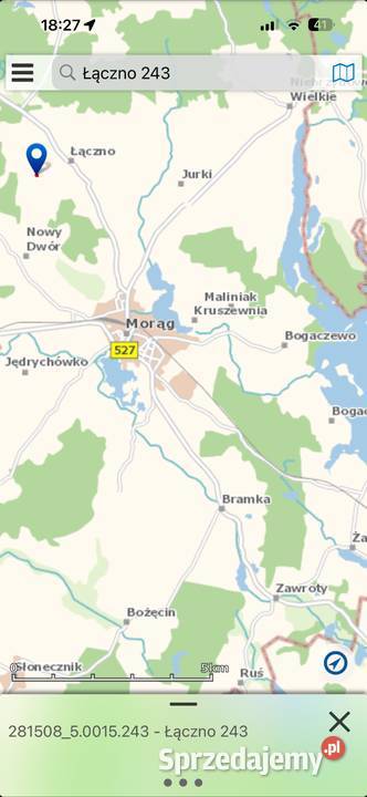 Działka budowlana na mazurach Łączno