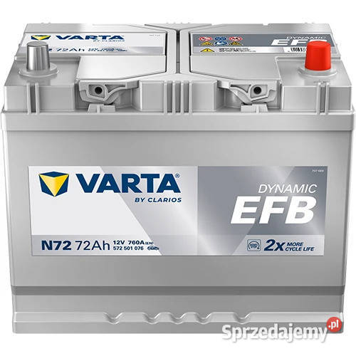 Akumulator 72Ah 760A VARTA Blue Dynamic EFB JIS osobowe