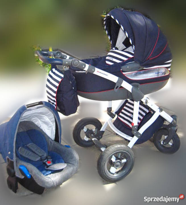 Wózek 3w1 Tako Marine Stan nowy fotelik Rozkładane siedzisko  Łódź