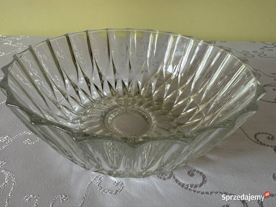 Kryształowa Salaterka Misa Półmisek Klasyka przezroczysty Salaterki i półmiski Czerwionka-Leszczyny sprzedam