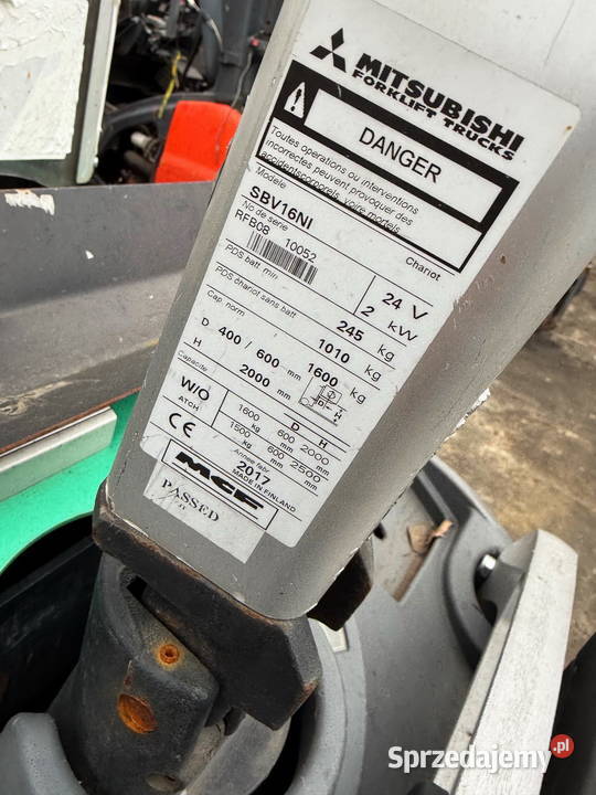 paleciak elektryczny z masztem MITSUBISHI 1600 Działoszyn