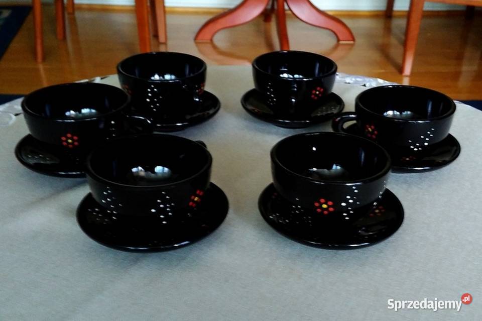 Filiżanka ze spodkiem hialitowa Huta HORTENSJA Zastawa stołowa Gdynia