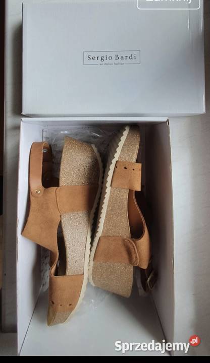 Buty marki Sergio Bardi natzamsz camel wizytowe