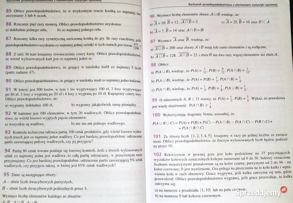 Matematyka 3 Zbiór zadań Zakres podstawowy M Chełm